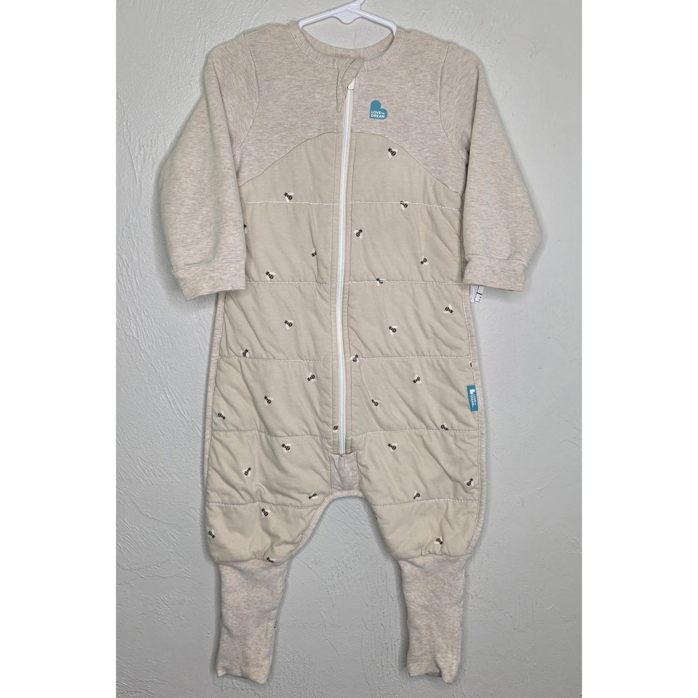 Love to Dream Baby Sleep Suit Long Sleeve 12-24 Months TOG 2.5 Size 1 Bees Tan